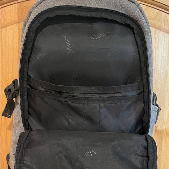 Manero Gray Men's water resistant Backpack. Excellent used condition - Picture 2 of 5